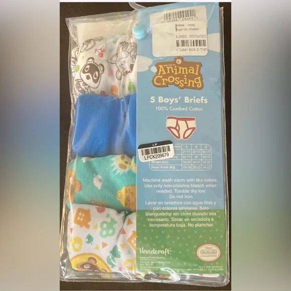 Animal Crossing Boys Briefs Size 6 Nintendo 4 Pack Cotton Underwear - Picture 4 of 6